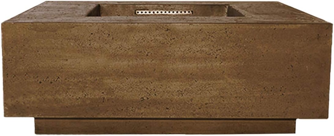 Prism Hardscapes Tavola 3 Concrete Gas Fire Pit (PH-407-1NG), Natural Gas, Cafe, 48x48-Inch