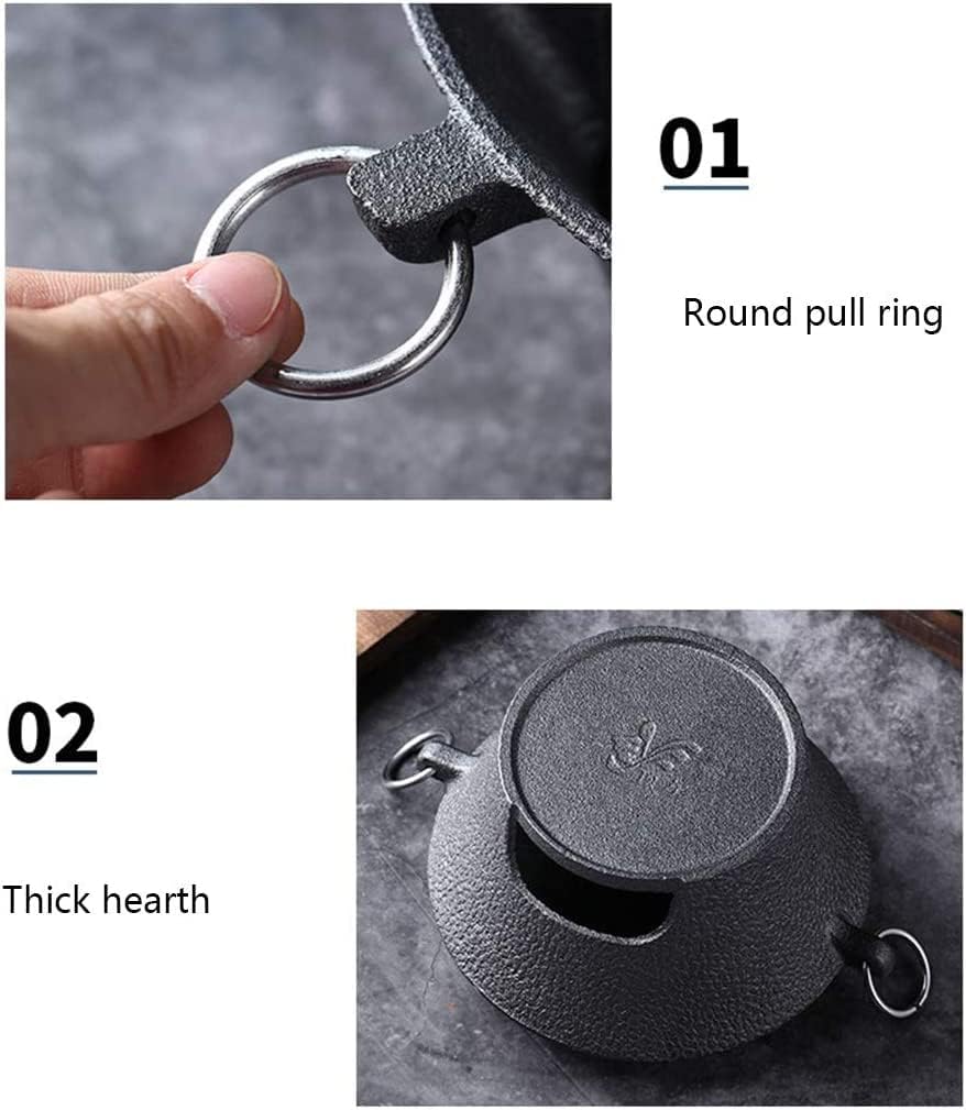 Charcoal Barbecue Stove, Fire Pit Cast Iron Firewood Stove, Used for Camping, Campfire, Terrace, Park, Garden,27cm