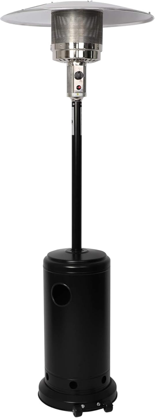 LUCKYERMORE 36,000 BTU Outdoor Heaters for f Patio, Safety Protection System Outdoor Heater, Patio Heater with Wheels for Commercial & Residencial, ETL, CE Certified, Black