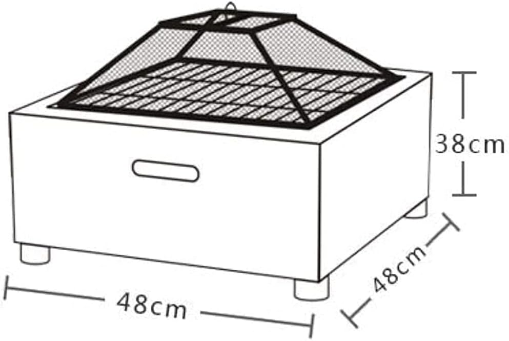Large Retro Fire Pit Gray Cast Iron Brazier Heater Multifunctional Camping Bowl BBQ for Backyard,Camping,Picnic,Bonfire,Garden
