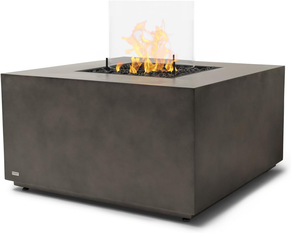 Chaser 38 Natural Fire Pit | Contemporary Fireplace | Gas Fire Pit | Indoor Portable Fire Pit Table | Smokeless | Weather Resistant | Outdoor Fire Pit | EcoSmart Fire
