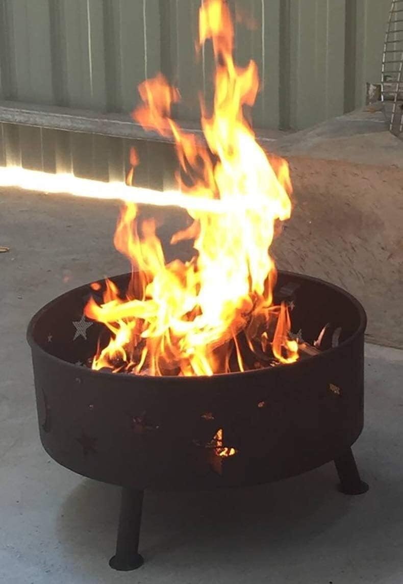Fire Pits Outdoor Wood Burning Round Fire Pit - Outdoor Bronze Fire Pit Metal Poker Iron