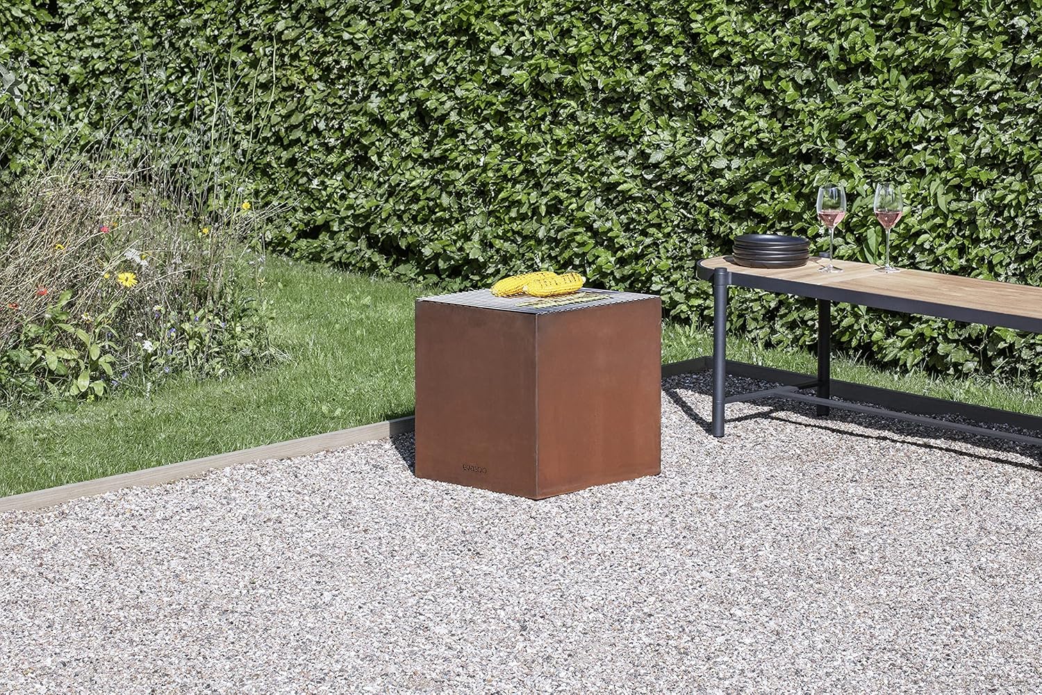 EVA SOLO | FireCube Garden Fireplace, can be Left Outside All Year Round, Grill Concept | Danish Design, Functionality & Quality |
