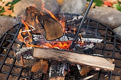 Walden Backyards Fire Pit Grate with Ember Catcher - High Temperature Heavy Duty Steel Round Firegrate for Outdoor Pits and Campfire - 24”
