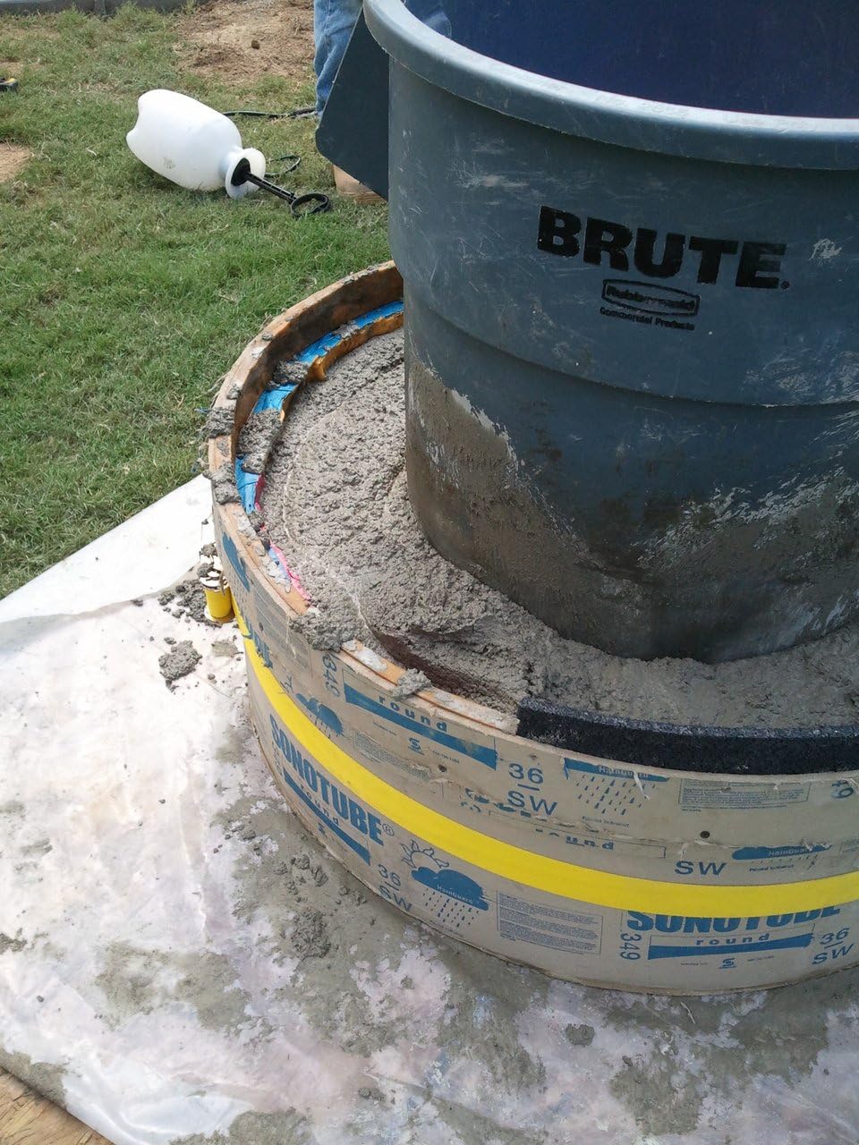 Concrete Fire Pit & Seat Wall Form Liner - Boulder Face Long 14