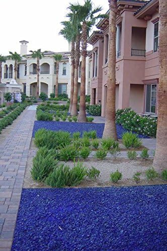 Turquoise Blue Landscape Glass - American Specialty Glass – Fireplace Glass, Landscaping Glass - 25 lbs, Medium