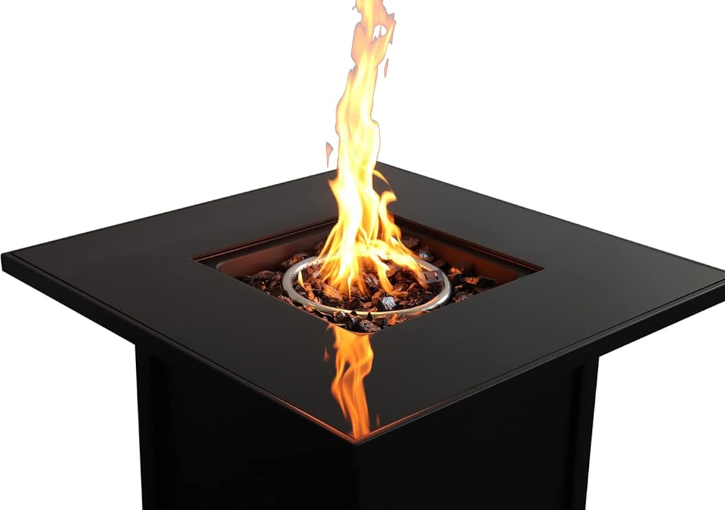 GOWE Outdoor Fire Pit for Outdoor Home Garden Backyard Fireplace (30 Inch Steel Black Color)