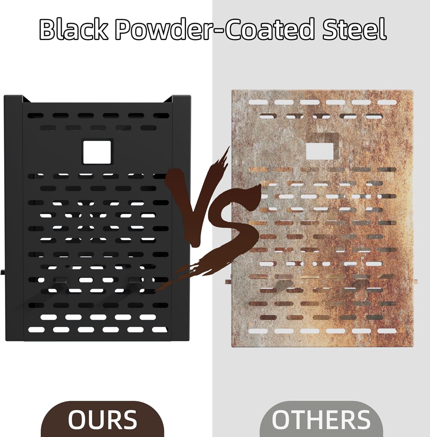 Burn Barrel for Outdoor Trash Burning – 30 Inch 63 Gallon Heavy Duty Fire Pit Cage with Ventilation, Waterproof Cover, High Temp Coated Steel Burn Bin for Backyard, Farm, Camping