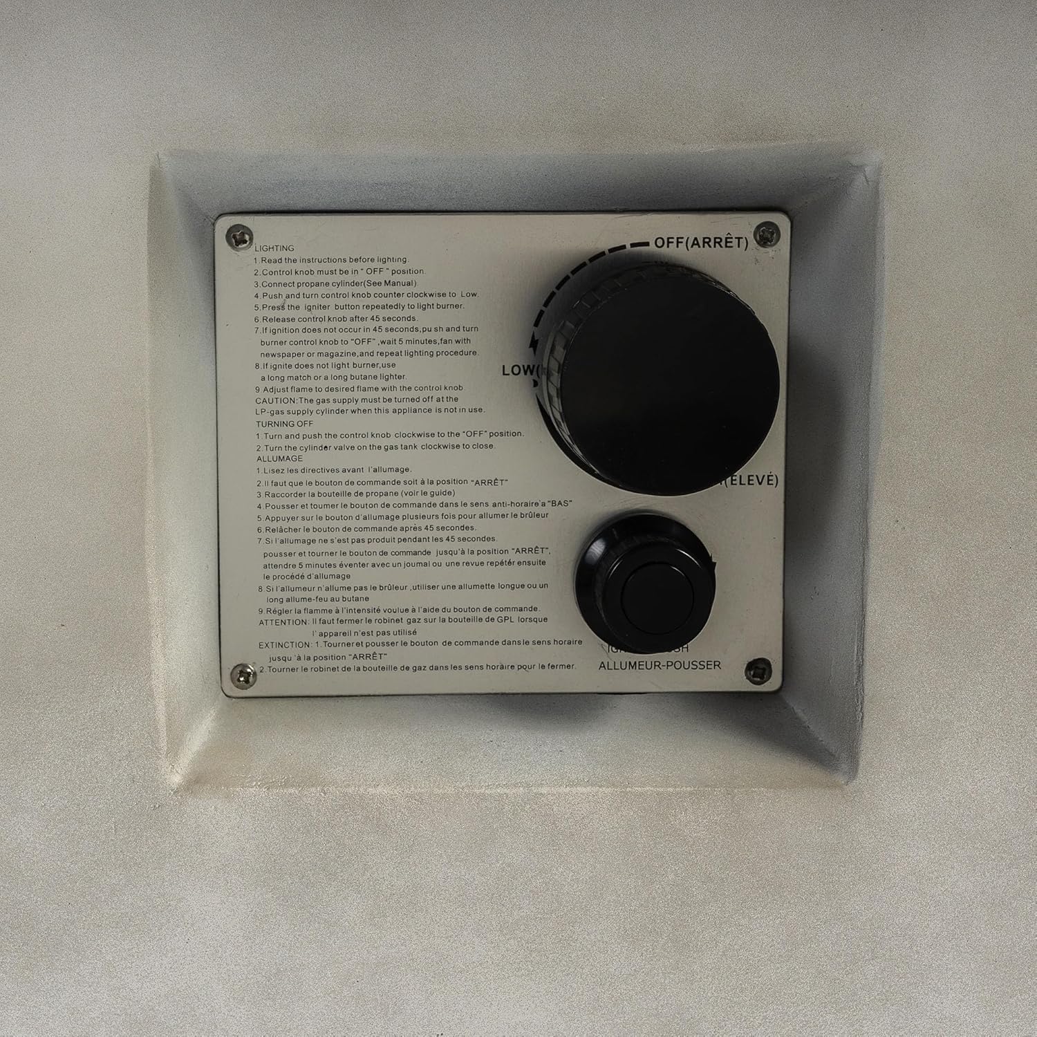 60-inch Outdoor Propane Gas Firepit Table 60000 BTU.Concrete Rectangular Fire Pit for Outdoor Patio,Gardens, Backyards.Removable Lid Outdoor Coffee Table, BBQs Table, Storage Cabinet-Light Grey