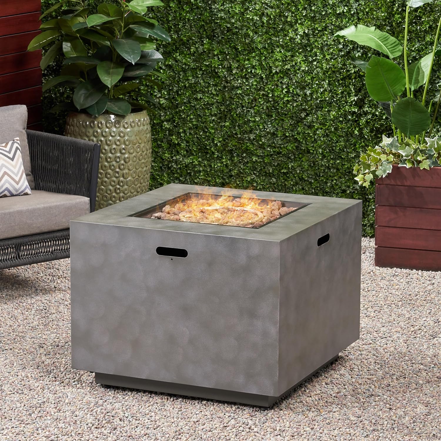 Square Iron FIRE Pit 50 000 BTU