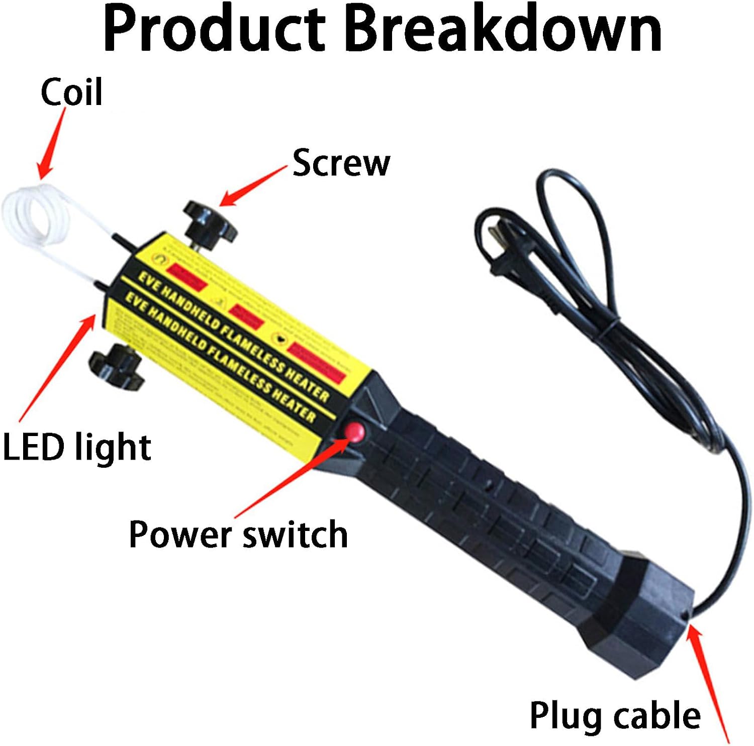 NYANS Magnetic Induction Heater Tool, Bolt Removal Tool, Flameless Heating, High-Speed Cooling Fan, with 3 Coils and Carrying Case, for Screws, Bearings, Iron Metal Parts