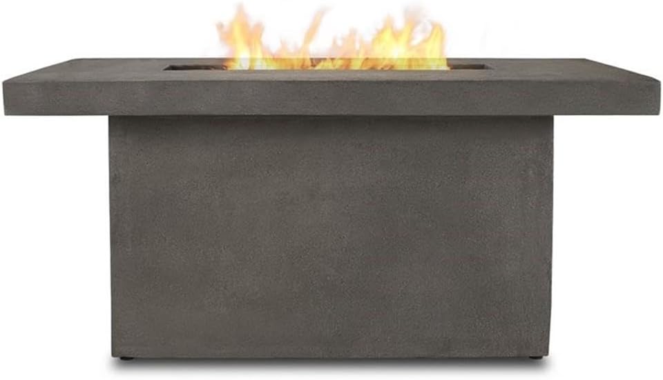 Bowery Hill Contemporary Propane Fire Pit in Glacier Gray