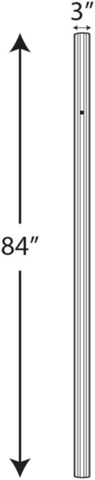 Outdoor 7' Aluminum Fluted Post Textured Black