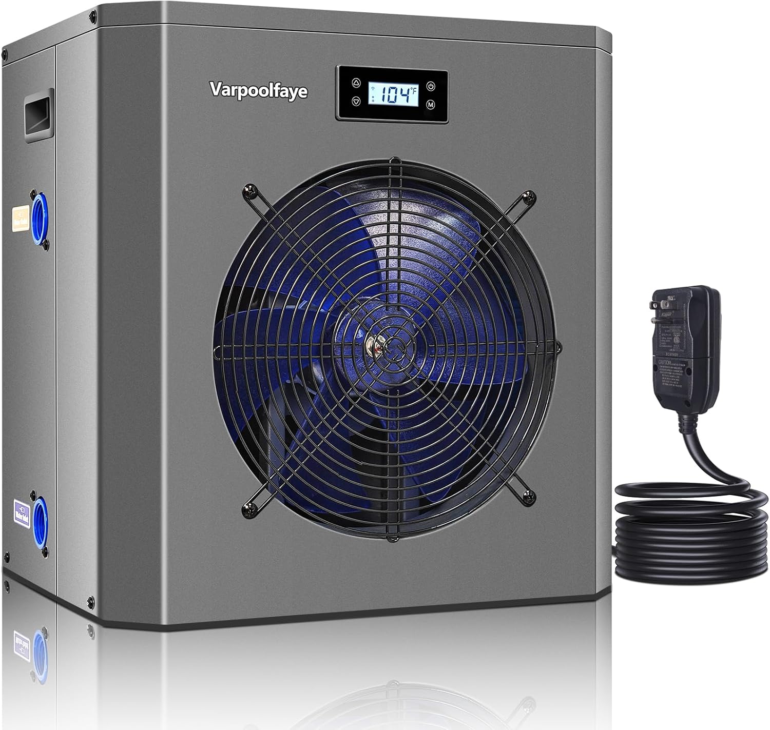 Pool Heaters for Above Ground Pool 16000 BTU Swimming Pool Heater Pump 5000 Gallon Heating or Cooling Mode WiFi Control Timer 120V 60Hz