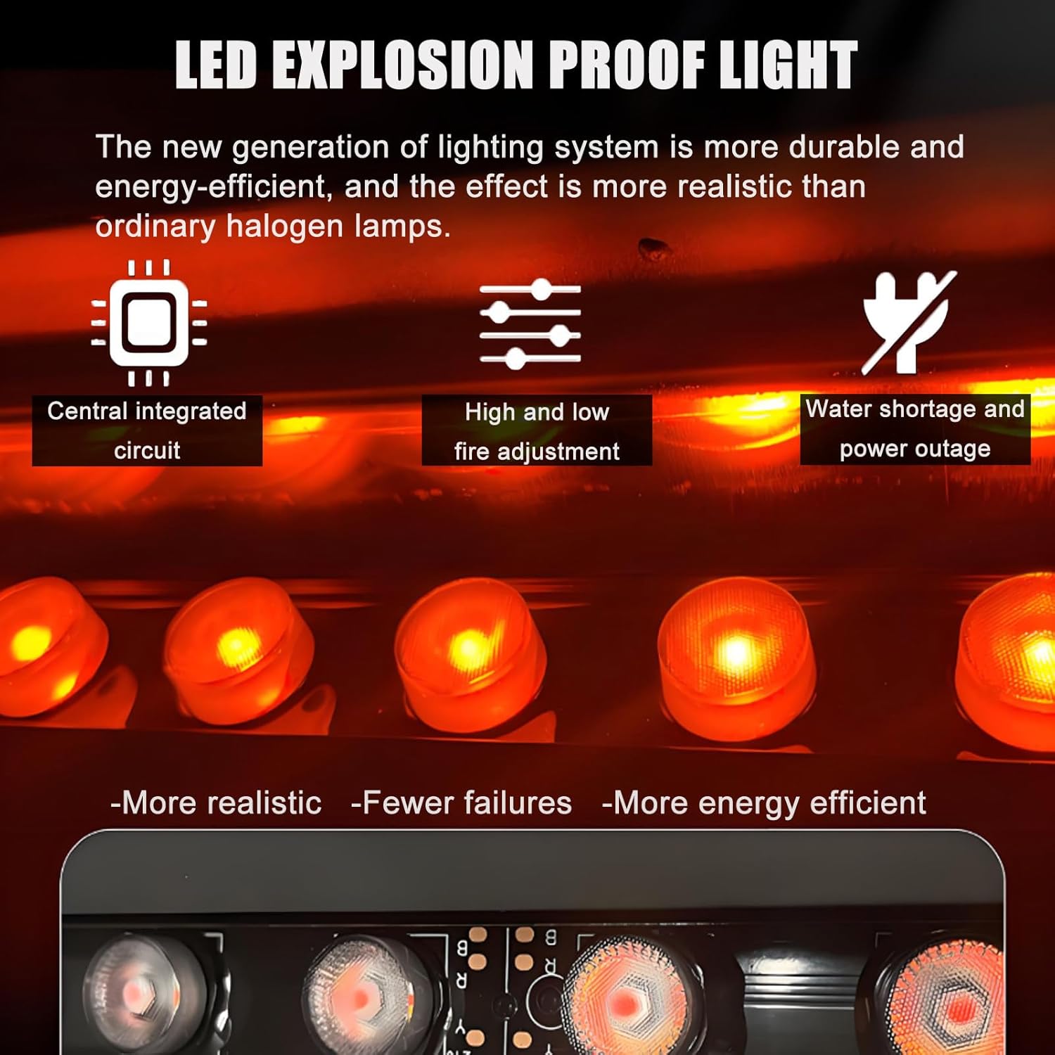 Atomized Electric Fireplace,Fireplace for Bedroom, Chiminea Electrica para Sala 3D Simulated Touchable Steam Flame with 7 Flame Colors (100cm/39.4in)