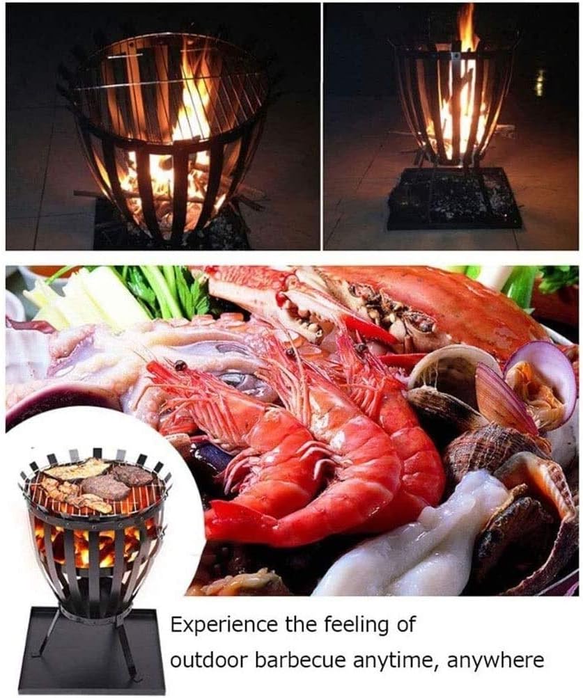 Fire Pits Outdoor Wood Burning Cast Iron Fire Pit