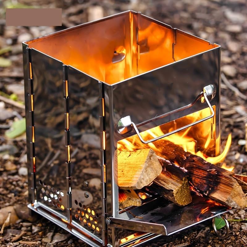 Outdoor Fireplaces Outdoor Garden Wood Burning Barbecue Stove Folding Fire Pit Bonfire Firewood Brazier for Camping Fire Pits