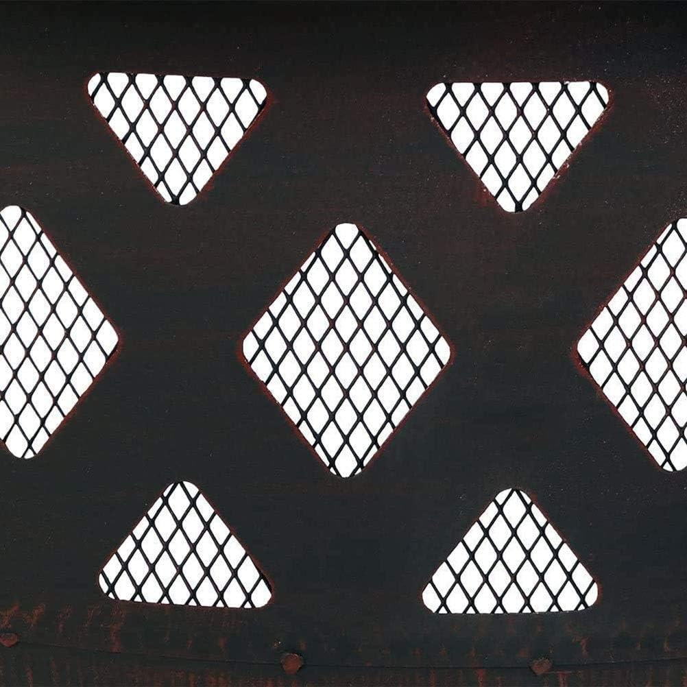 Outdoor Fire Pits 36 Inch Large Bonfire Wood Burning Patio & Backyard Firepit for Outside with Spark Screen, Fireplace Poker, and Round Cover