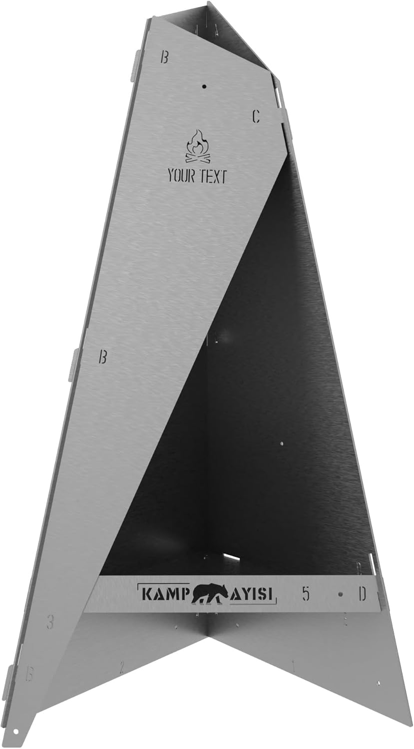 Foldable Outdoor Pyramid Stove and Garden Fireplace | Portable, Durable, 3mm Galvanized Steel Garden Heater and Fire Pit (BlazePeak)