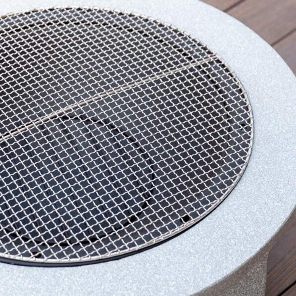 Fire Pit with BBQ Grill Shelf, Fire Bowl for Garden and Patio with Spark Guard & Poker – Outdoor Black Steel Garden Patio Heater, with Stainless Steel Dense mesh Grill