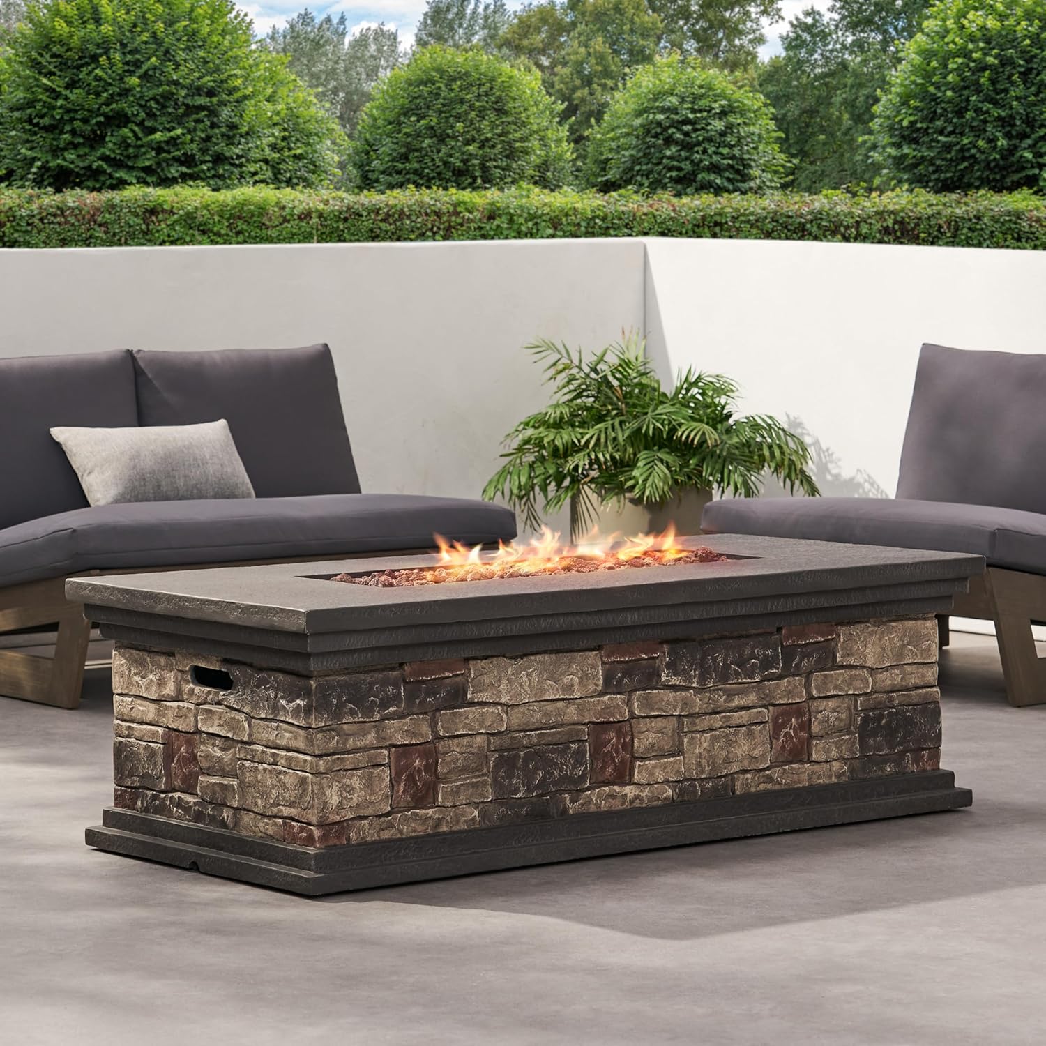 GOWE Rectangle MGO FIRE Pit - 50 000 BTU