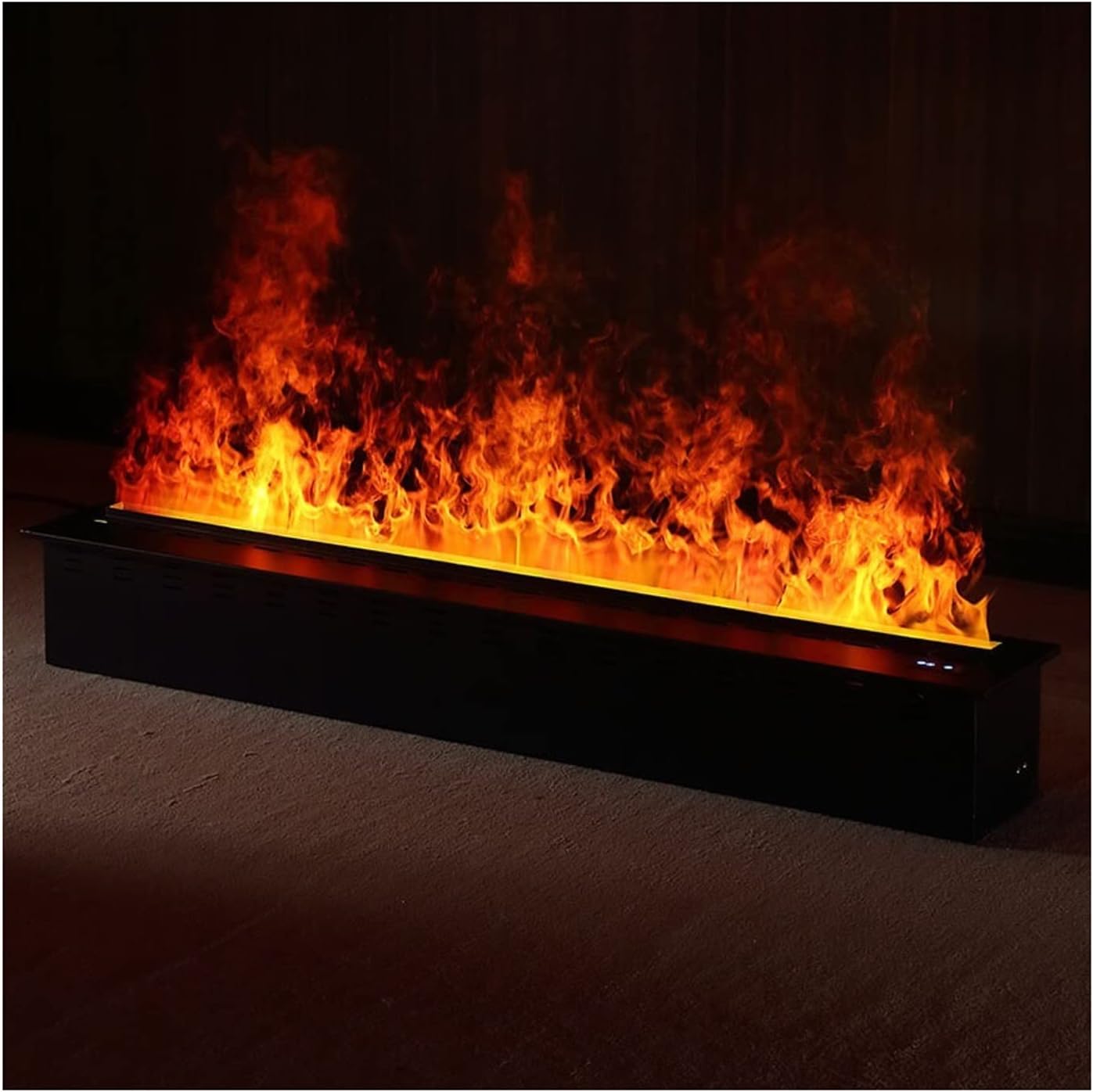 3D Water Vapor Fireplace with Humidifier Flame 3D Simulation Flame Electric Fireplace-Wall Mounted Super Long Flame ​Low Noise with Anti-Drying Protection and Remote Control