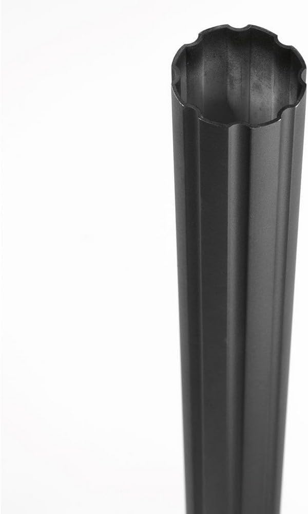 Outdoor 7' Aluminum Fluted Post Textured Black