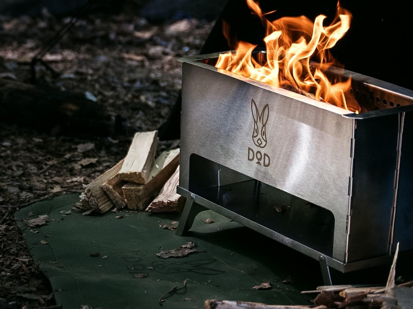 DOD Pera Moe Portable Fire Pit - Wood Burning for Camping, Backyard, Patio, Picnic