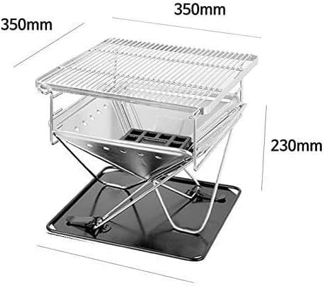 Fire Pits Outdoor Wood Burning Outdoor Fire Pit, Portable Fire Pit,Integrated Design, High Temperature Resistant Stainless Steel, Multi-Purpose with Cover BBQ Cooking for Outside Camping