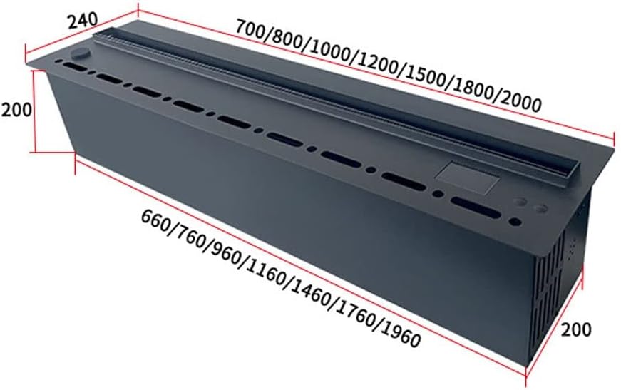 3D Water Vapor Fireplace with Humidifier Flame 3D Simulation Flame Background Wall Stove, 3mm Ultra-Thin Panel, Intelligent Water Filling, High Flame, Electronic Steam Humidifier(Single Color,200cm)