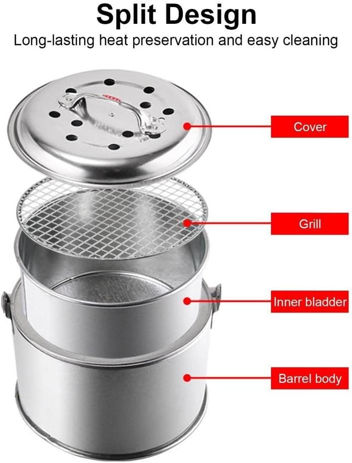 Outdoor Fire Pit Stainless Steel BBQ Grill for Camping Practical Warming Gifts