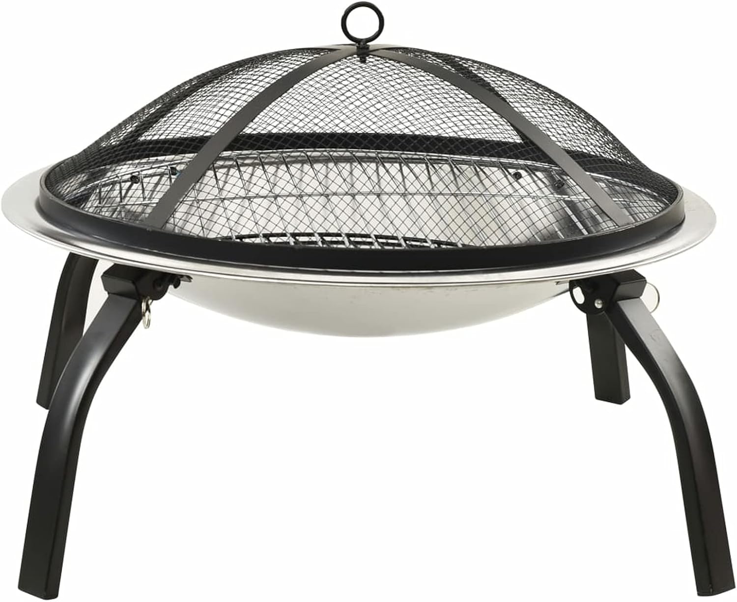 Fire Pits & Outdoor Fireplaces 2-in-1 Fire Pit and BBQ with Poker 22