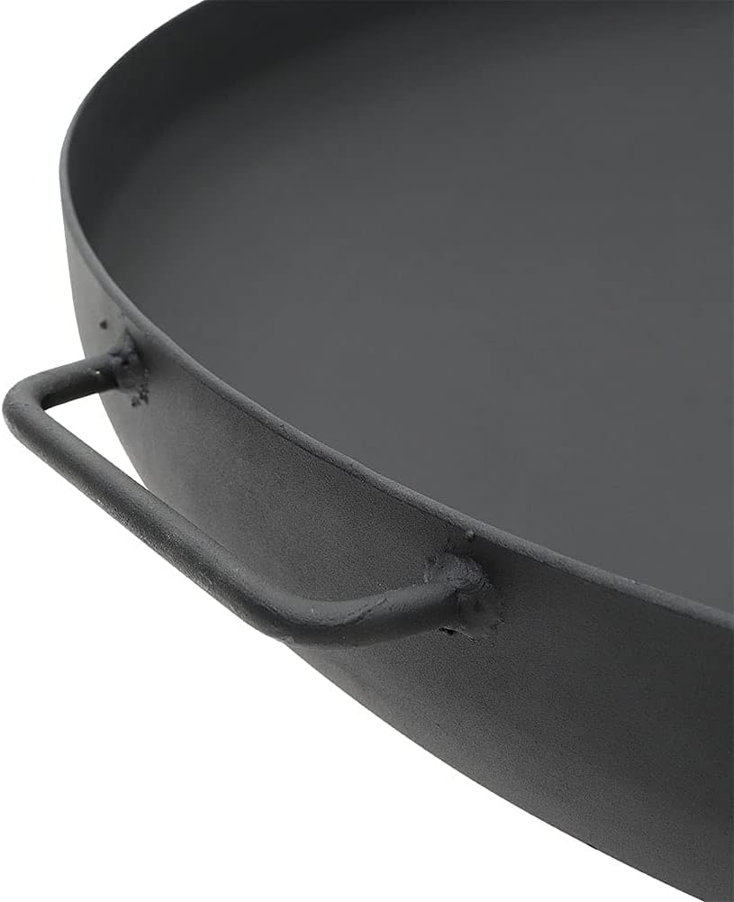 Rust Garden Fire Pit, Round, Steel, D60CM H22CM, Wood, Charcoal, Easy Assembly, Heavy Duty, Multifunctional, Ideal Yard Item