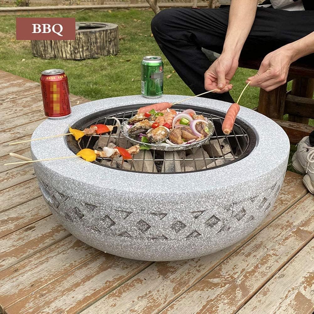 Garden Fire Pit Outdoor Party BBQ Fire Pit Barbecue Grill,Grill Shelf, Fire Bowl for Material Grill Camping Bowl BBQ Grill Barbecue Rack