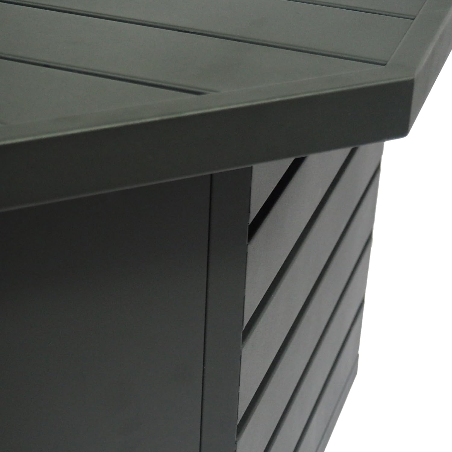 50000 BTU Octagon Propane Fire Pit Table, Outdoor Iron Gas Fire Pit with Rust-Resistant Coating & Built-in Tank Storage, 45