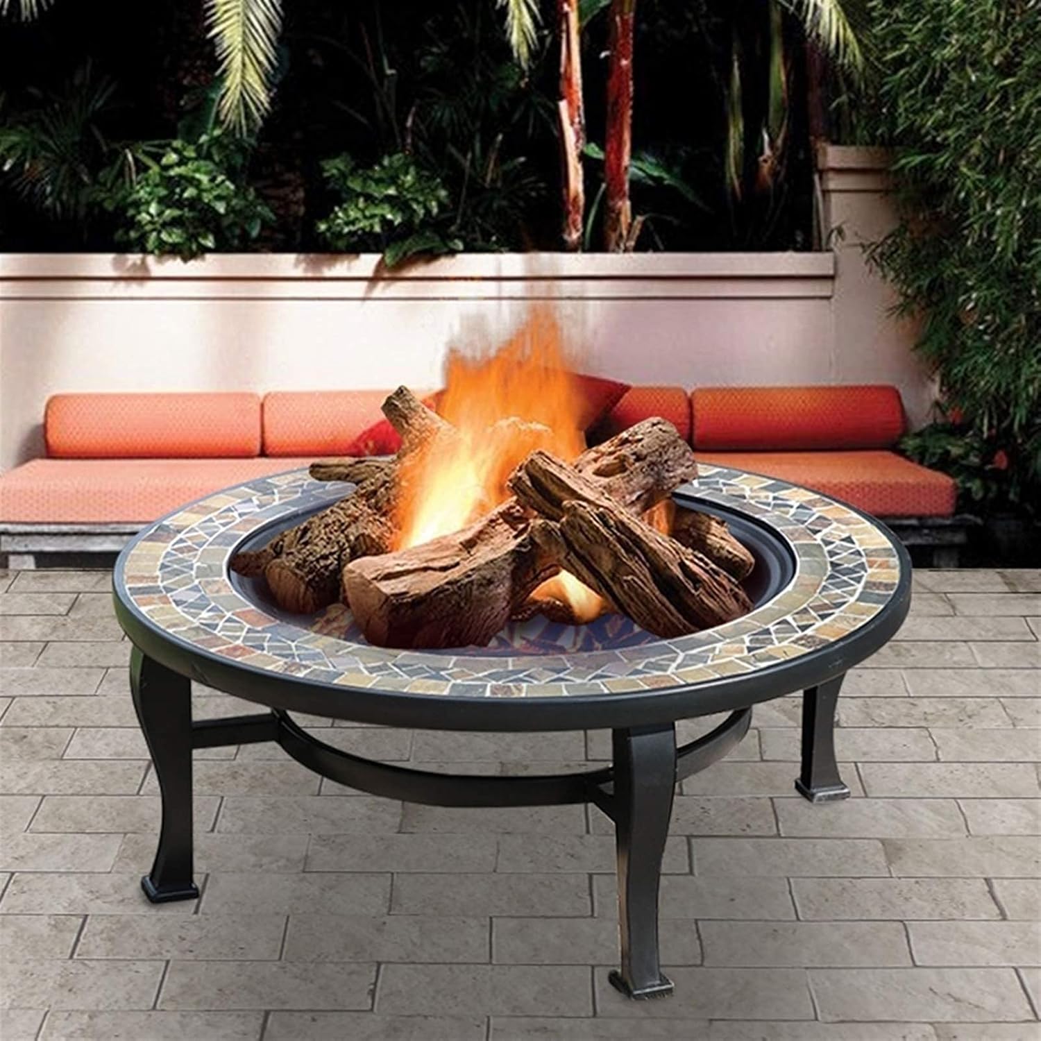Fire Pits Outdoor Outdoor Fire Pit, Garden Party BBQ Cooking Fire Pit Barbecue Stove Stool Kit, New Home