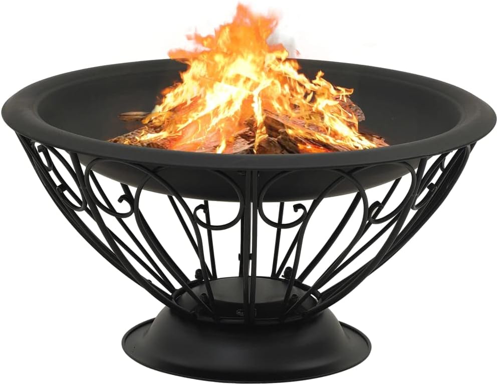 SKM Fire Pit with Poker 75 cm XXL Steel (Weight-40KG)