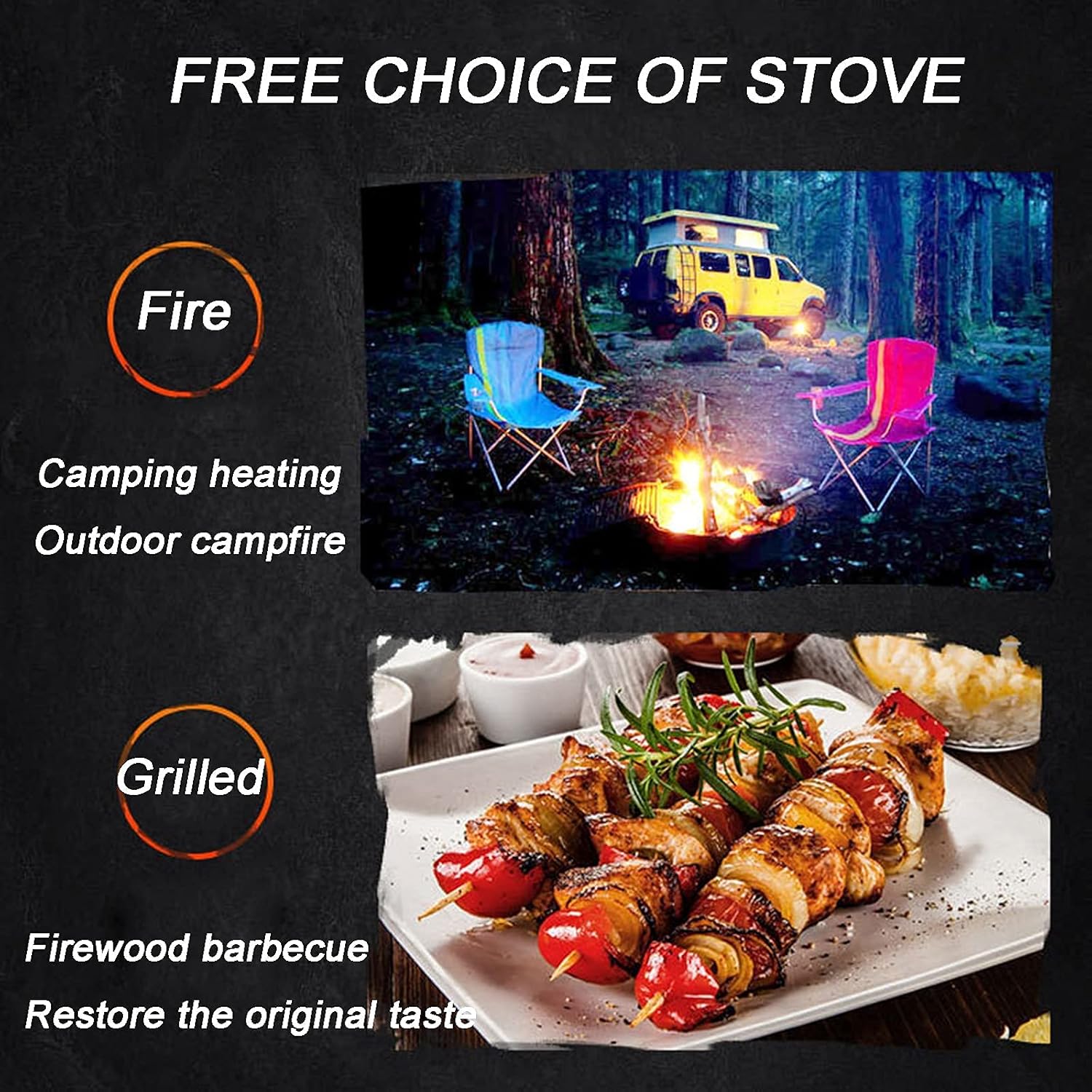 Fire Pit Table, Square Wood-Burning fire Pit on Home Terrace, Outdoor Charcoal smokeless Grill