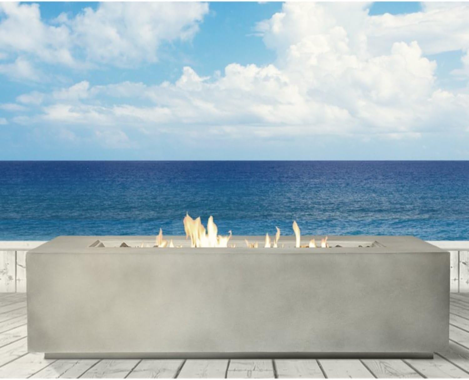 Concrete Propane Outdoor Fire Pit Coffee Table