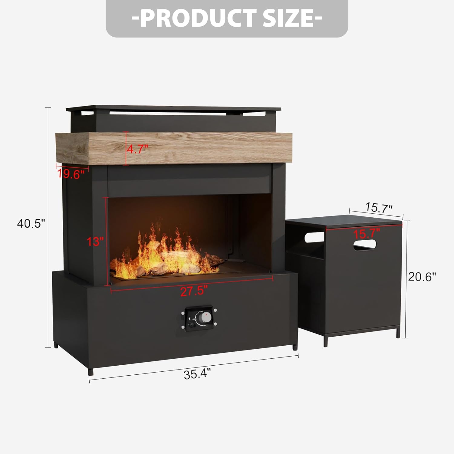 ‌Yokayoay Outdoor Propane Fireplace, 35