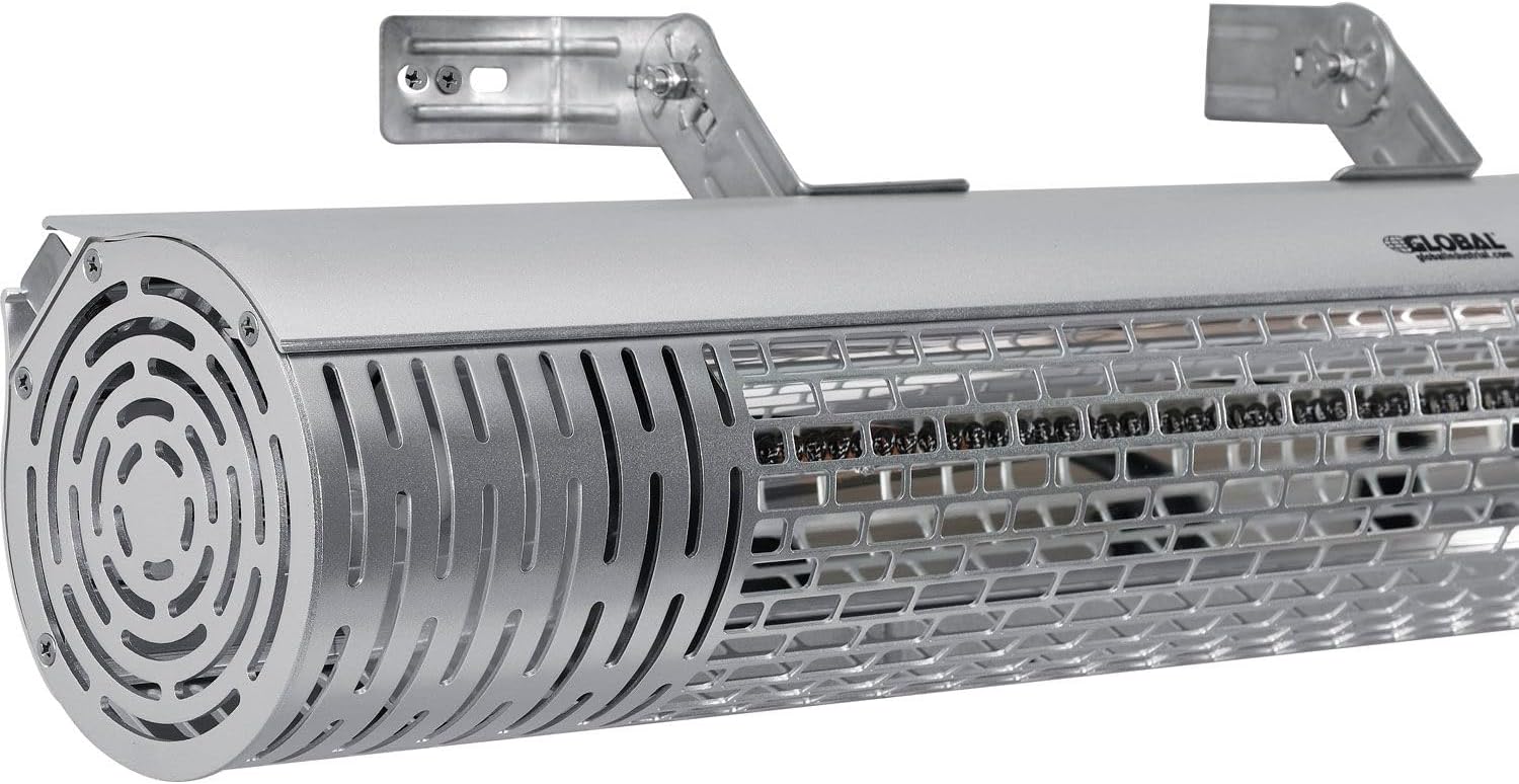 Global Industrial Infrared Patio Heater W/Remote Control, Wall/Ceiling Mount, 1500W, 120V