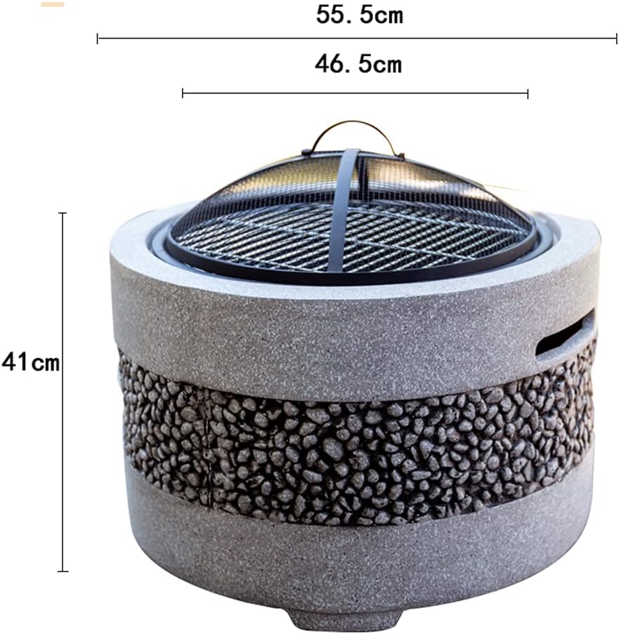 Outdoor Household Charcoal Carbon Stove, Desktop Fire Pit Bowl Bonfire Stove Courtyard Brazier Heating Stove Round Table Grill Garden Grill,A