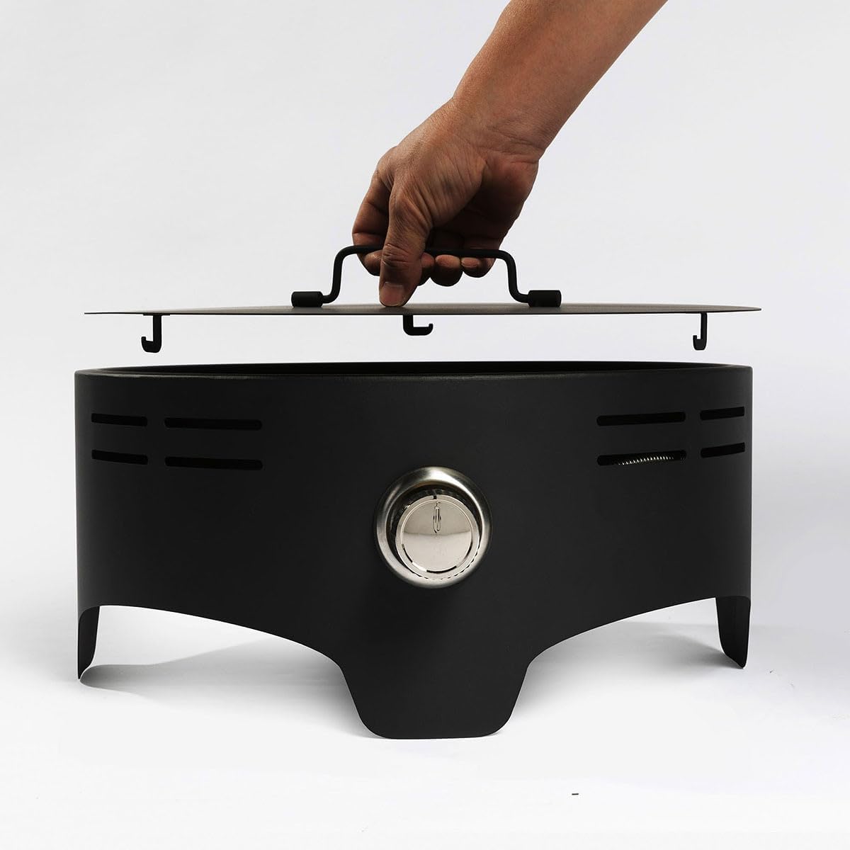 Gas Fire Pits for Outside Patio 15 Inch Small Fireplace Tabletop 40000 BTU Propane Fire Pit with Stainless Steel Burner Smokeless Outdoor Fireplace for Patio Backyard & Camping