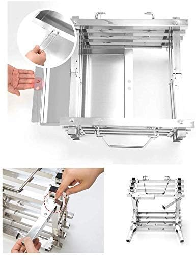 Portable Fire Pit Outdoor Foldable Bonfire Stove 16'' Steel BBQ Grill for Camping Picnic Bonfire Patio d Garden,Outdoor Fire Pits