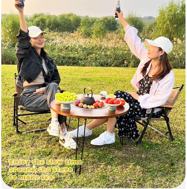 Portable Small Patio Table BBQ Table, Fireside Tea Table, Outdoor Wood-Burning fire Pit. Portable fire Pit is Suitable for All Seasons, Home, Outdoor Activities and Camping.