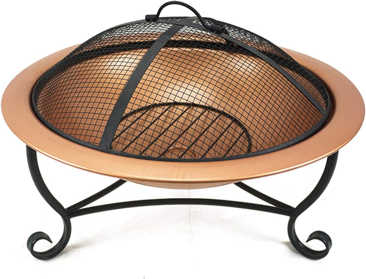 Garden Wood-Burning Fire Pit Bowl Terrace Table Set,Outdoor Fireplace Wood-Burning