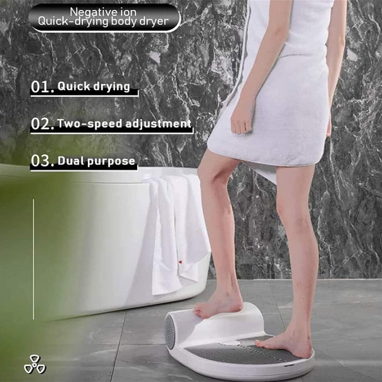 Bathroom Full Body Dryer, Body Dryer Negative Ion Full Body Dryer with 2 Gears Adjustment, Quick Air Drying, Heating and Cooling, Gravitys Sensing,Upgradedversion(Withscale