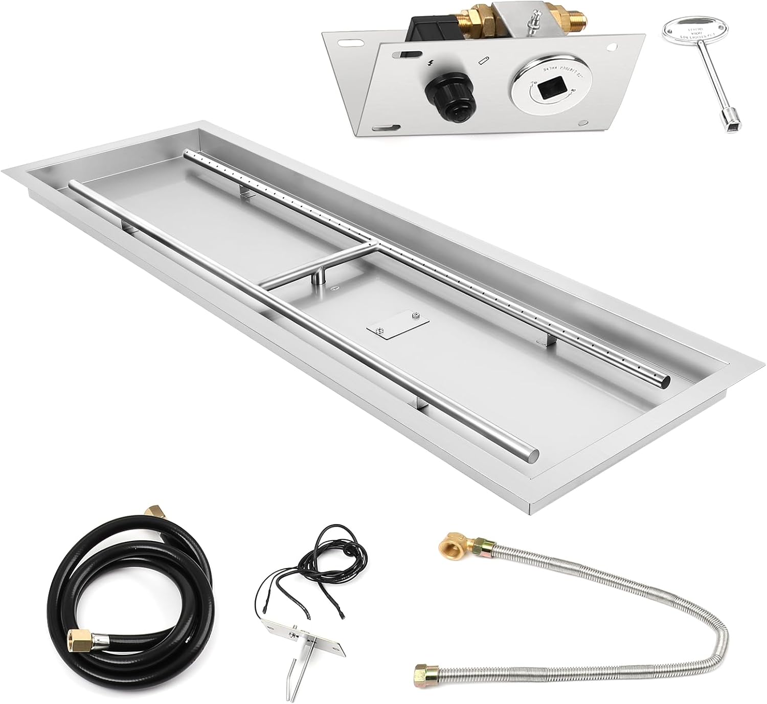 FAHKNS Rectangular Drop-in Fire Pit Pan Kit, 48