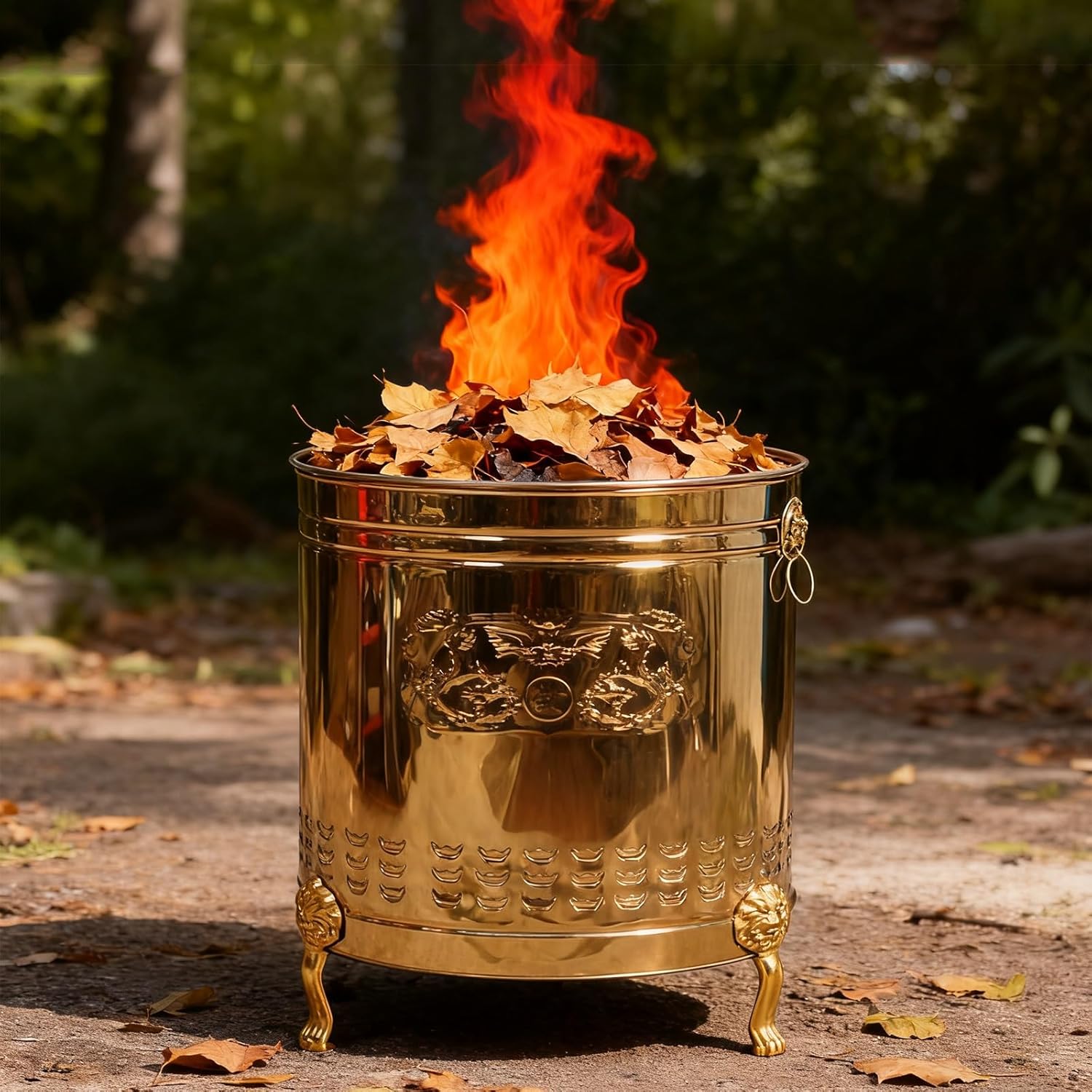 Burn Barrel, Stainless Steel Burn Cage Incinerator, Portable Fire Pit for Leaves, Trash, Backyard Debris(XX-Large)
