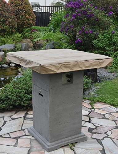 Elementi Fire Pit Outdoor Heating Bar Table H44” Montreal Bar OFG221 Propane Fire Table